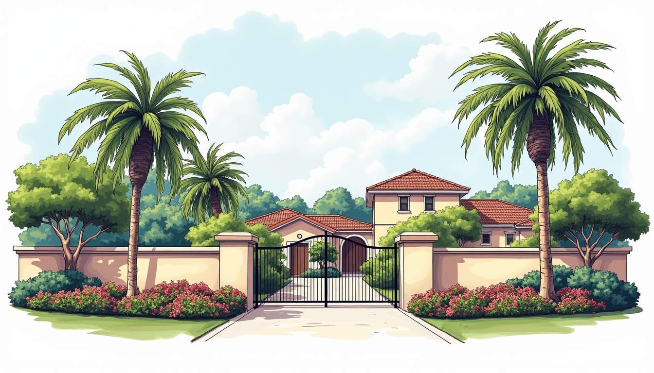 A picturesque gated community in south florida